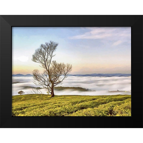The Fog Collection I Black Modern Wood Framed Art Print by Medeiros, Celito