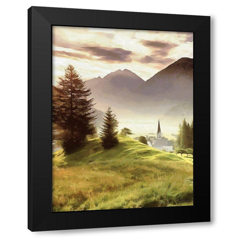 The Fog Collection III Black Modern Wood Framed Art Print with Double Matting by Medeiros, Celito
