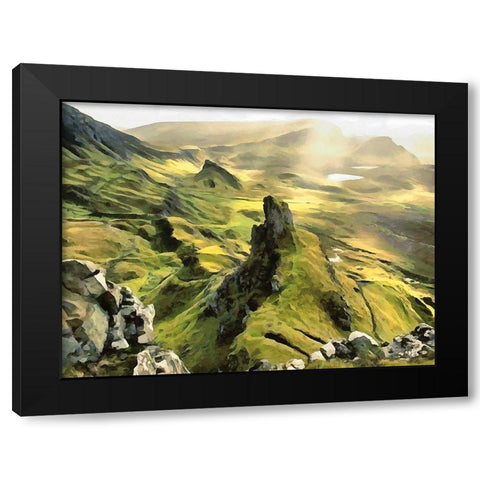 The Fog Collection IV Black Modern Wood Framed Art Print by Medeiros, Celito