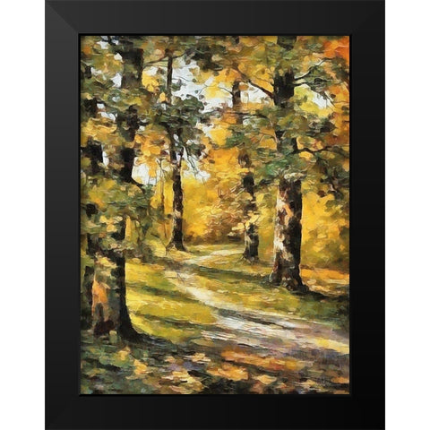 Way in Forest I Black Modern Wood Framed Art Print by Medeiros, Celito