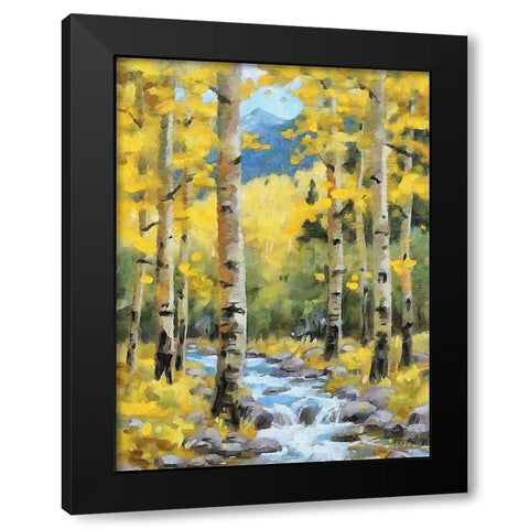 River in the Forest I Black Modern Wood Framed Art Print with Double Matting by Medeiros, Celito