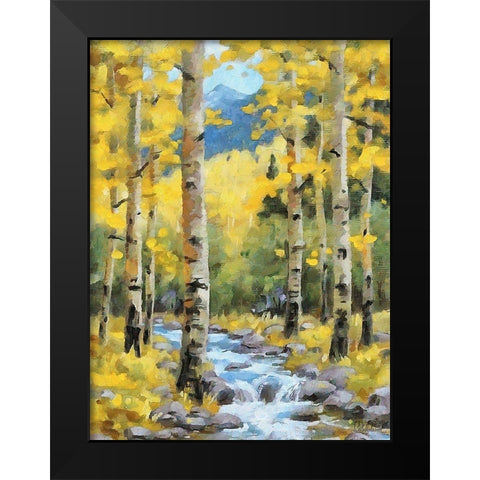 River in the Forest I Black Modern Wood Framed Art Print by Medeiros, Celito