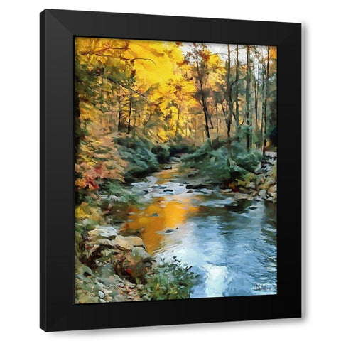 River in the Forest VI Black Modern Wood Framed Art Print by Medeiros, Celito