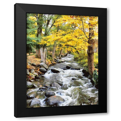 River in the Forest VIII Black Modern Wood Framed Art Print by Medeiros, Celito