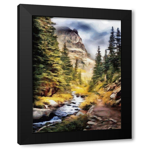 River in the Mountains I Black Modern Wood Framed Art Print by Medeiros, Celito