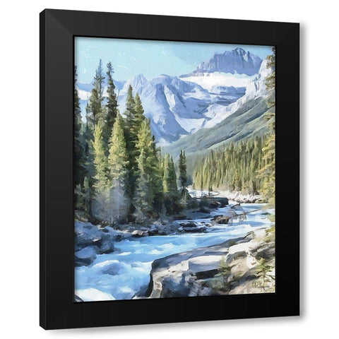 River in the Mountains III Black Modern Wood Framed Art Print with Double Matting by Medeiros, Celito