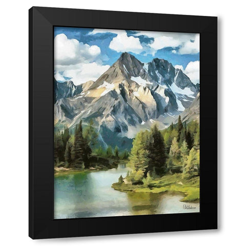 River in the Mountains VI Black Modern Wood Framed Art Print with Double Matting by Medeiros, Celito