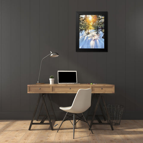 Sunny Day in Winter II Black Modern Wood Framed Art Print by Medeiros, Celito