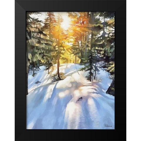 Sunny Day in Winter II Black Modern Wood Framed Art Print by Medeiros, Celito