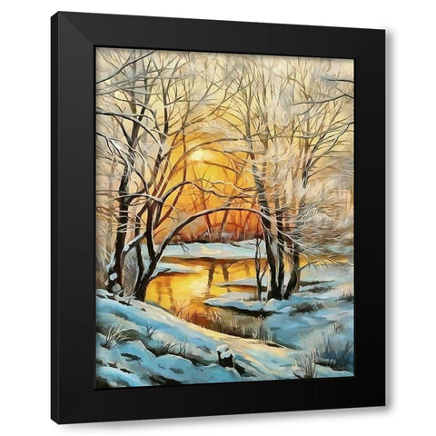 Sunny Day in Winter IV Black Modern Wood Framed Art Print with Double Matting by Medeiros, Celito