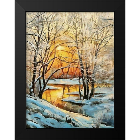 Sunny Day in Winter IV Black Modern Wood Framed Art Print by Medeiros, Celito