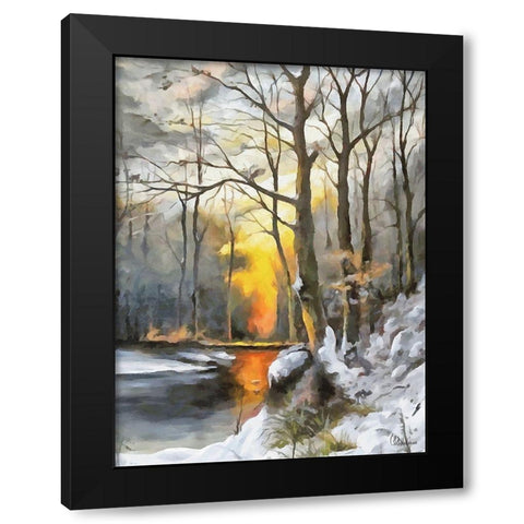Sunny Day in Winter V Black Modern Wood Framed Art Print with Double Matting by Medeiros, Celito