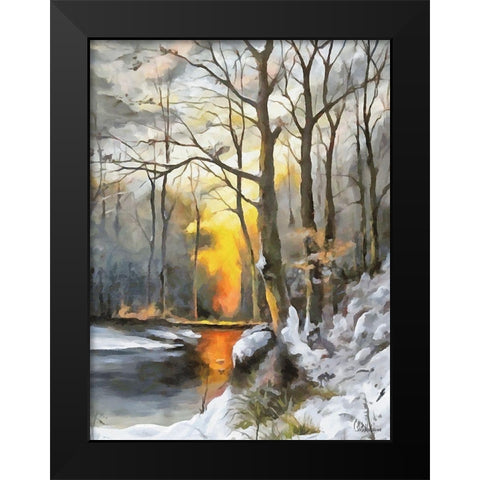 Sunny Day in Winter V Black Modern Wood Framed Art Print by Medeiros, Celito