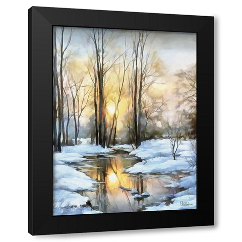 Sunny Day in Winter VII Black Modern Wood Framed Art Print by Medeiros, Celito