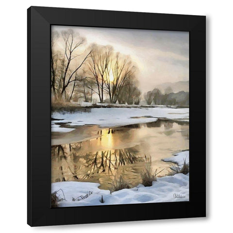Sunny Day in Winter VIII Black Modern Wood Framed Art Print by Medeiros, Celito
