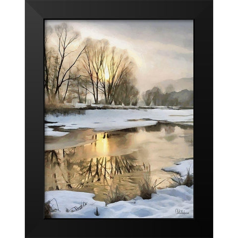 Sunny Day in Winter VIII Black Modern Wood Framed Art Print by Medeiros, Celito