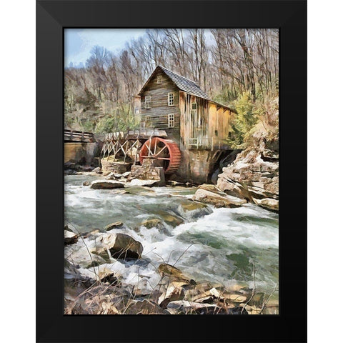 Mill Collection II Black Modern Wood Framed Art Print by Medeiros, Celito
