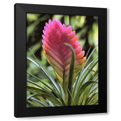 I like Flowers II Black Modern Wood Framed Art Print by Medeiros, Celito
