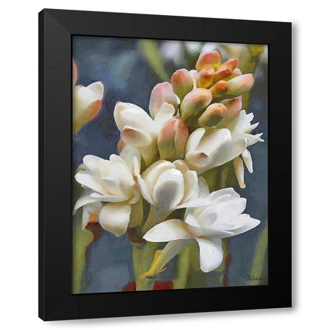I like Flowers VII Black Modern Wood Framed Art Print by Medeiros, Celito