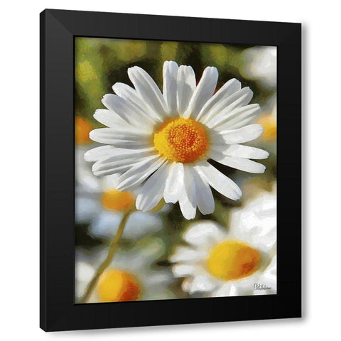 I like Flowers XII Black Modern Wood Framed Art Print by Medeiros, Celito