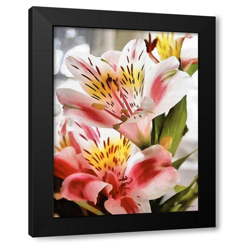 I like Flowers XIII Black Modern Wood Framed Art Print by Medeiros, Celito