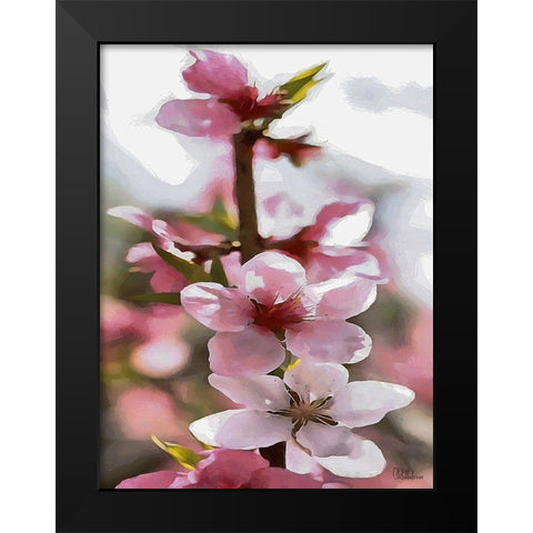 I like Flowers XVIII Black Modern Wood Framed Art Print by Medeiros, Celito