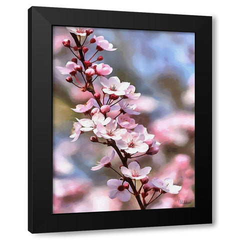 I like Flowers XIX Black Modern Wood Framed Art Print with Double Matting by Medeiros, Celito