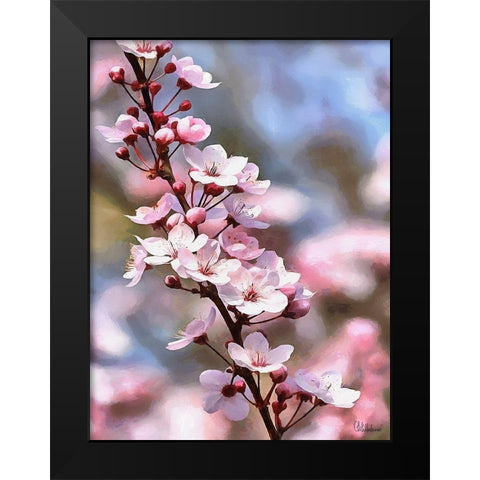 I like Flowers XIX Black Modern Wood Framed Art Print by Medeiros, Celito