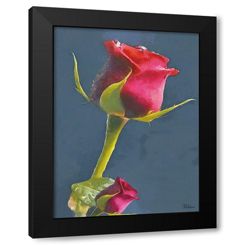 I like Flowers XXI Black Modern Wood Framed Art Print by Medeiros, Celito