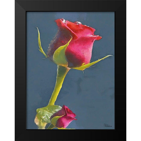 I like Flowers XXI Black Modern Wood Framed Art Print by Medeiros, Celito