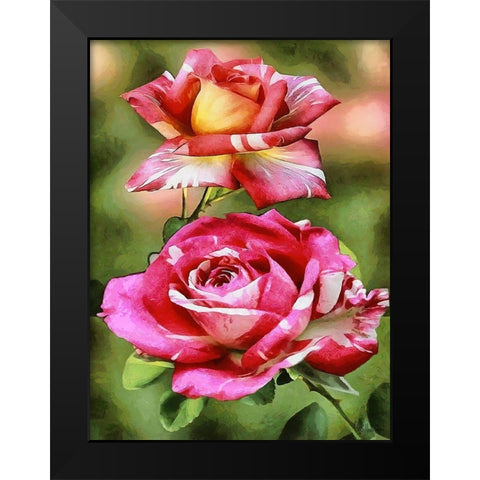 I like Flowers XXIII Black Modern Wood Framed Art Print by Medeiros, Celito