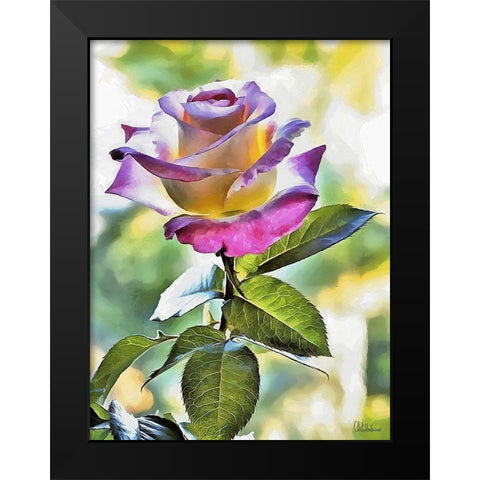 I like Flowers XXVI Black Modern Wood Framed Art Print by Medeiros, Celito