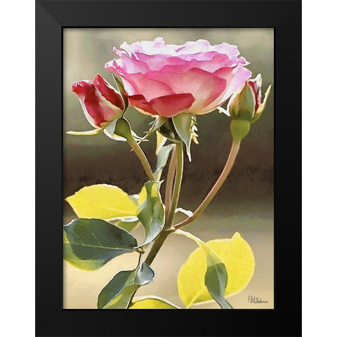 I like Flowers XXVII Black Modern Wood Framed Art Print by Medeiros, Celito