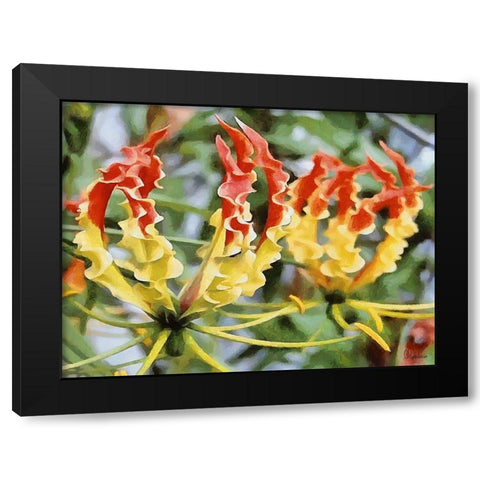 I like Flowers XXX Black Modern Wood Framed Art Print with Double Matting by Medeiros, Celito