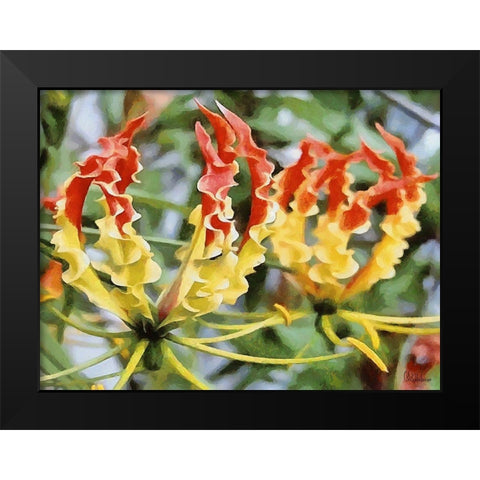 I like Flowers XXX Black Modern Wood Framed Art Print by Medeiros, Celito