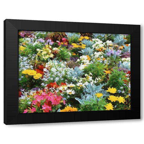 I like Flowers XXXI Black Modern Wood Framed Art Print with Double Matting by Medeiros, Celito