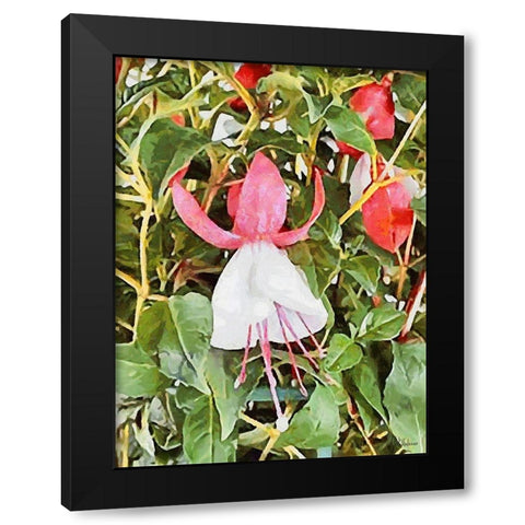 I like Flowers XXXII Black Modern Wood Framed Art Print by Medeiros, Celito