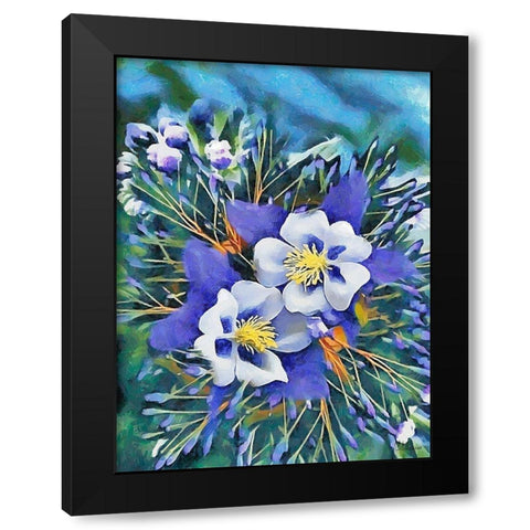 I like Flowers XXXV Black Modern Wood Framed Art Print with Double Matting by Medeiros, Celito