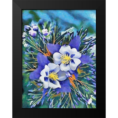 I like Flowers XXXV Black Modern Wood Framed Art Print by Medeiros, Celito