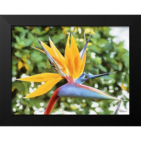 Yellow Orchid IV Black Modern Wood Framed Art Print by Medeiros, Celito