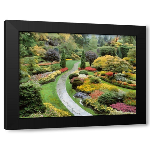 Beautiful Garden III Black Modern Wood Framed Art Print by Medeiros, Celito