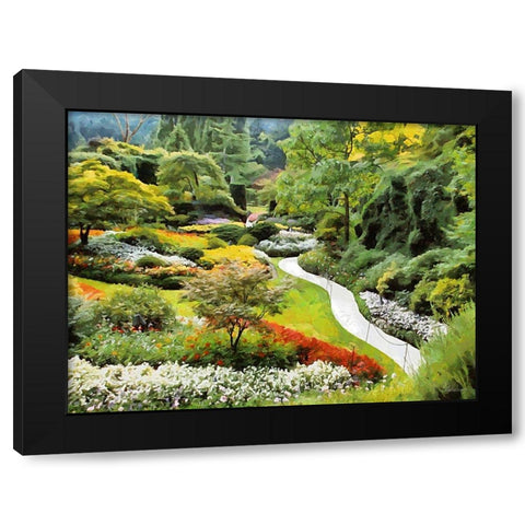 Beautiful Garden IV Black Modern Wood Framed Art Print by Medeiros, Celito