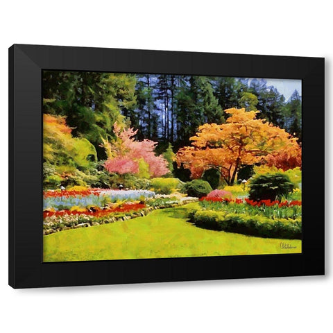 Beautiful Garden V Black Modern Wood Framed Art Print by Medeiros, Celito