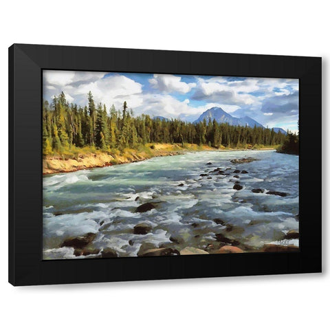 Rocky Mountains II Black Modern Wood Framed Art Print with Double Matting by Medeiros, Celito