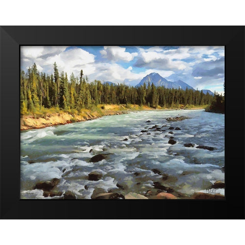 Rocky Mountains II Black Modern Wood Framed Art Print by Medeiros, Celito