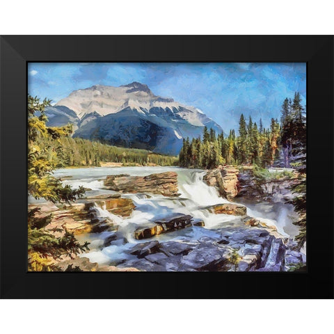 Rocky Mountains V Black Modern Wood Framed Art Print by Medeiros, Celito