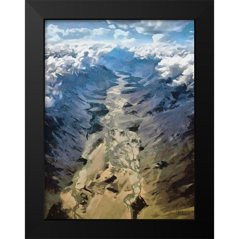 Glacier II Black Modern Wood Framed Art Print by Medeiros, Celito