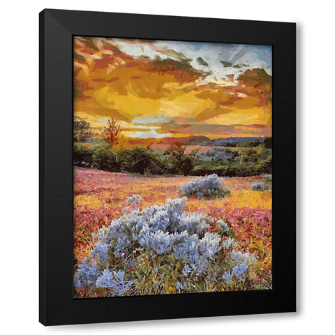 Flovers in the Mountains IV Black Modern Wood Framed Art Print by Medeiros, Celito