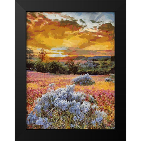 Flovers in the Mountains IV Black Modern Wood Framed Art Print by Medeiros, Celito