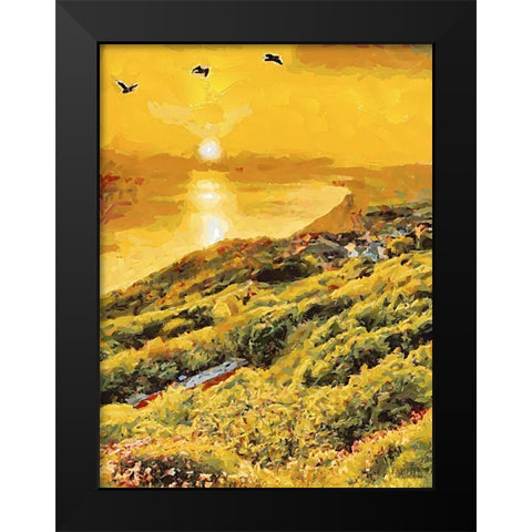 Romantic Sunset II Black Modern Wood Framed Art Print by Medeiros, Celito